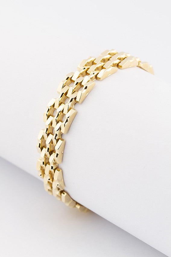 Gouden schakel armband