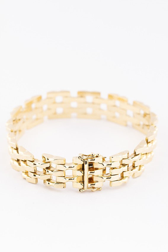 Gouden schakel armband