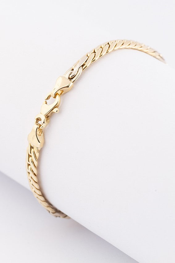 white/yellow gold link bracelet