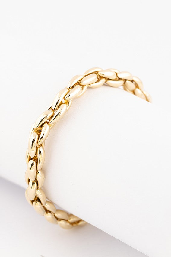 Gouden schakel armband