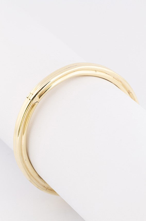 Gouden bangle met scharnier sluiting