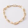 White/yellow gold link bracelet