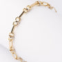 White/yellow gold link bracelet