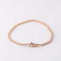 Rosé gouden tennis armband met 95 briljanten. Totaal 1.60 ct.