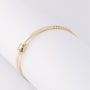 Gouden armband met 8 briljanten en scharnier sluiting