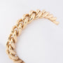 Gouden gourmet schakel armband (19 cm) - verlengen mogelijk
