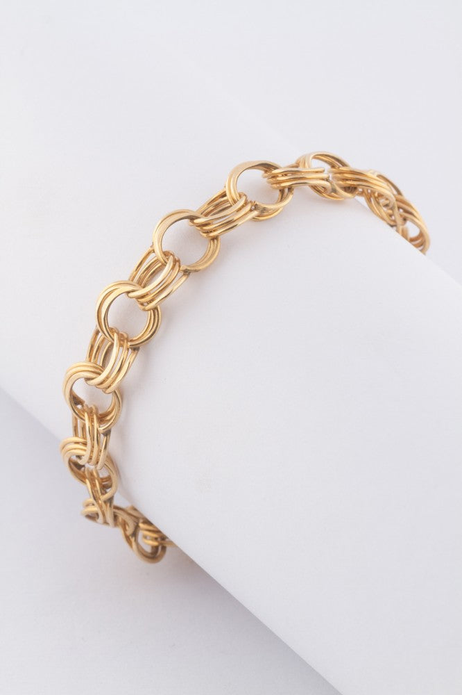 9 krt. schakel armband