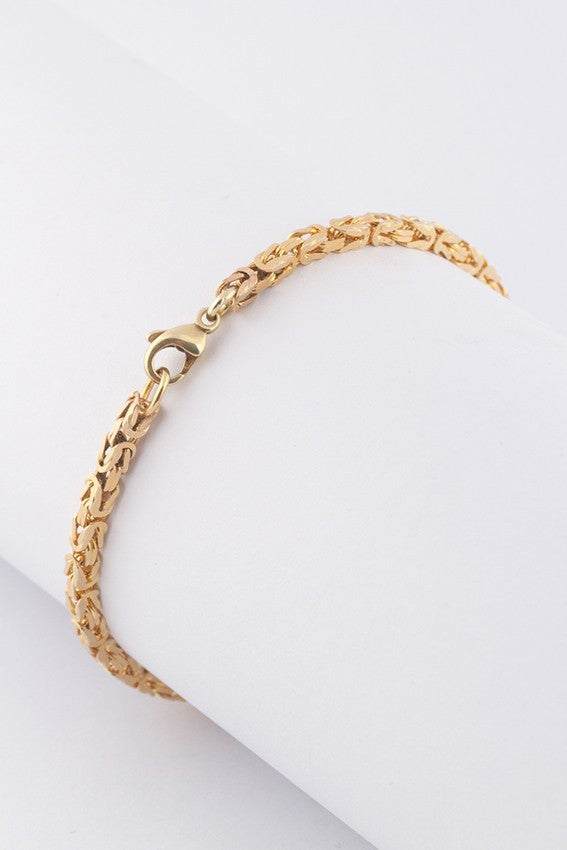 Gouden konings schakel armband