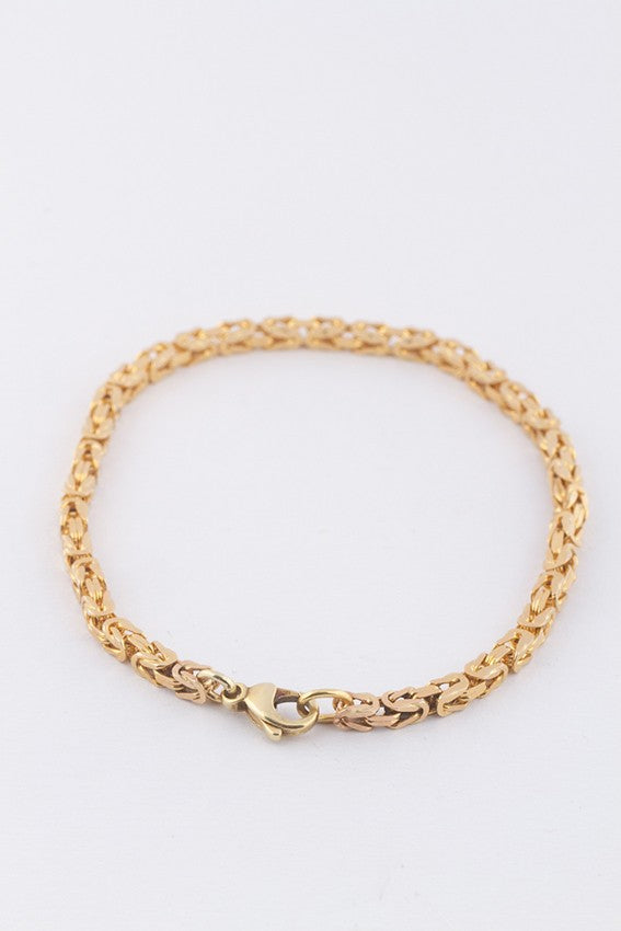 Gouden konings schakel armband