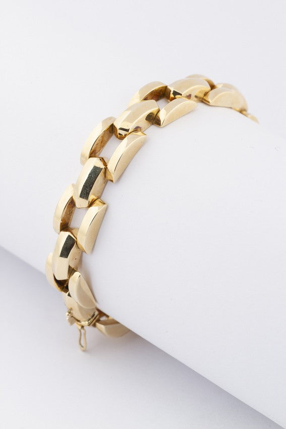 Gouden schakelarmband