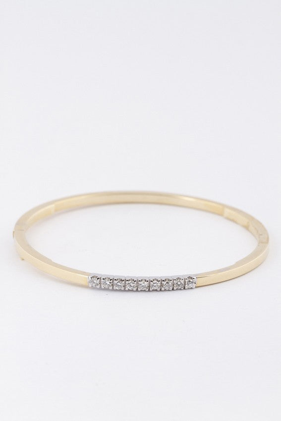 Gouden bangle met briljanten