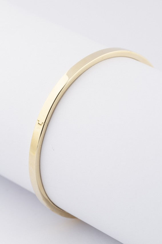 Gold solid bangle