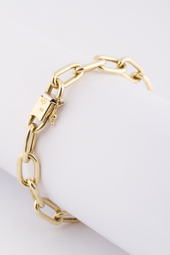 Gouden schakel armband