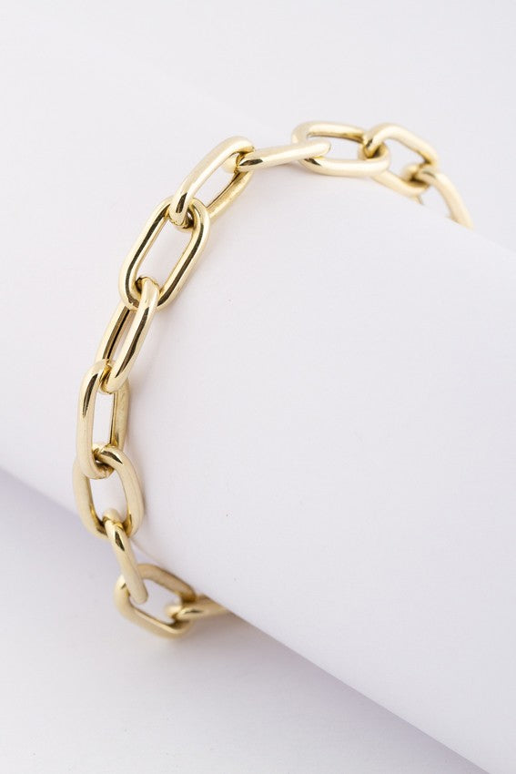 Gouden schakel armband