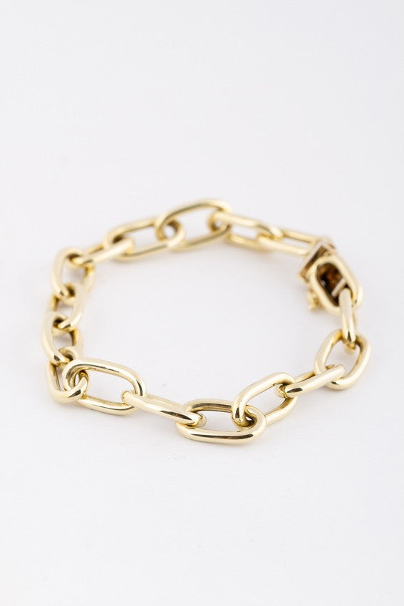 Gouden schakel armband