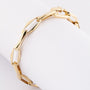 Gold solid close-4-ever link bracelet