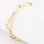 Gold solid close-4-ever link bracelet