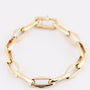 Gold solid close-4-ever link bracelet