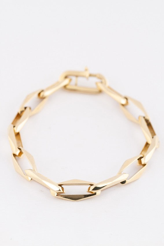 Gold solid close-4-ever link bracelet