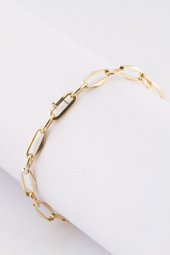 Gouden close-4-ever schakel armband