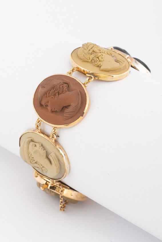 Lava cameo link bracelet (Bwg)