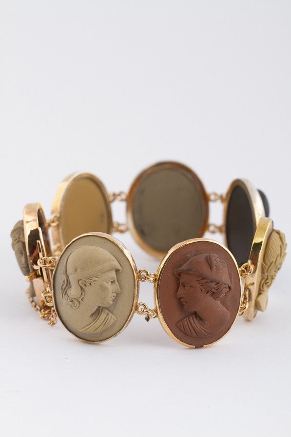 Lava cameo link bracelet (Bwg)