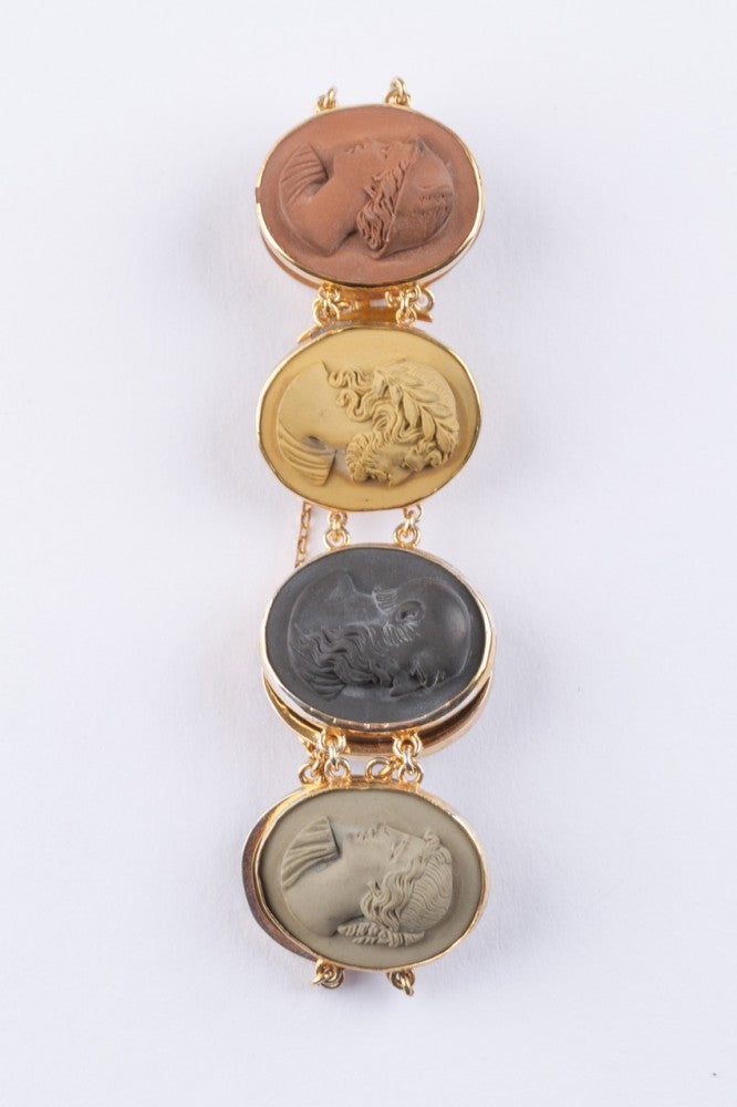 Lava cameo link bracelet (Bwg)