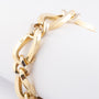 White/yellow gold link bracelet