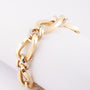 White/yellow gold link bracelet