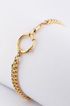 Gold watch chain/bracelet with gold eye spring