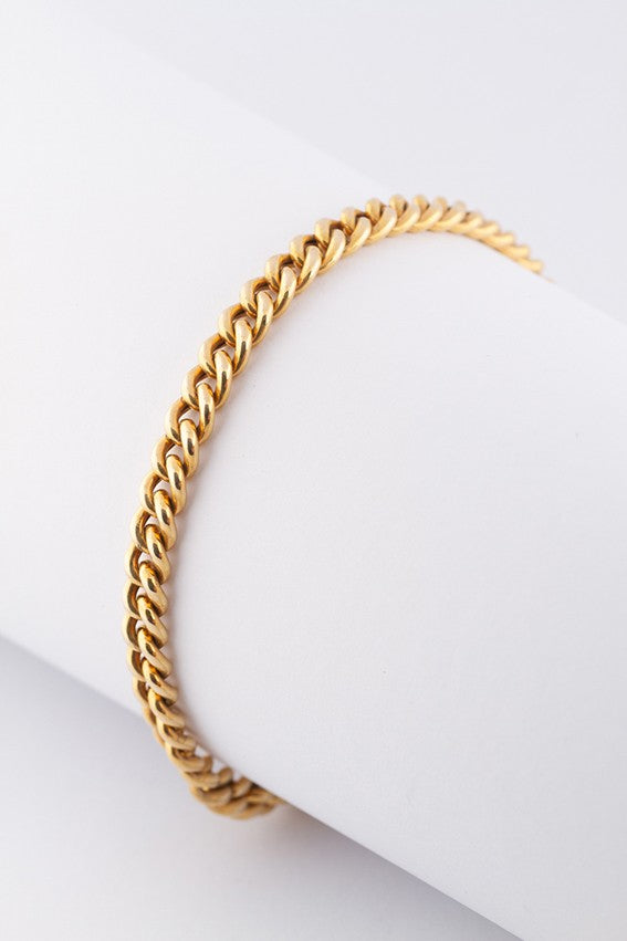 Gold watch chain/bracelet with gold eye spring