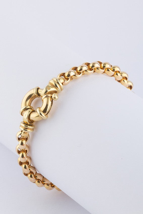 Gouden jasseron armband