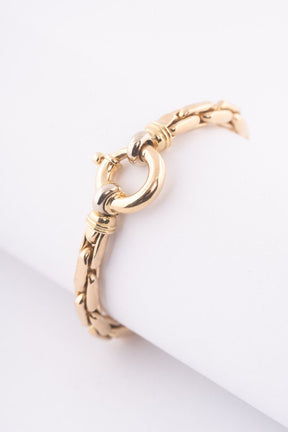 Geel gouden schakel armband