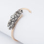 Antique gold bangle with rose-cut diamonds