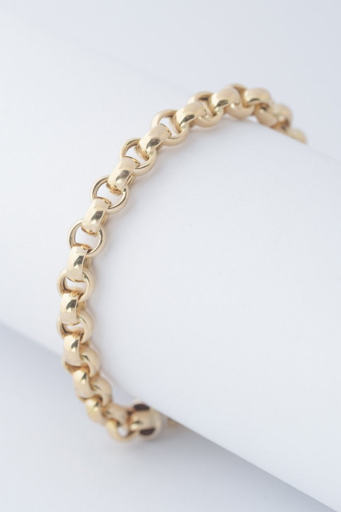 Wit/geel gouden jasseron armband