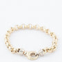 White/yellow gold jasseron bracelet