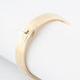 Gold bangle with hinge closure