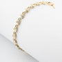 Solid gold shell link bracelet