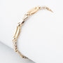 White/yellow gold link bracelet