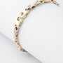 White/yellow gold link bracelet