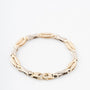 White/yellow gold link bracelet