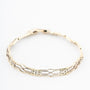 White/yellow gold link bracelet