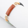 Jade armband met gouden tussen schakels