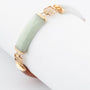 Jade armband met gouden tussen schakels