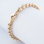 White/yellow gold link bracelet