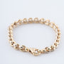White/yellow gold link bracelet