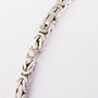 White gold king's link bracelet with brilliant
