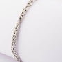 White gold king's link bracelet with brilliant