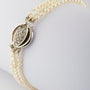 Cultured pearl bracelet with white gold clasp