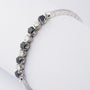 White gold bracelet with brilliant and sapphire